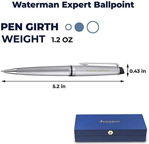 עט ווטרמן מותאם אישית | עט כדורי כדורים מומחה של ווטרמן חרוט - לקצץ נירוסטה/כרום. בהתאמה אישית חרוטים על ידי עטים של DaysPring.